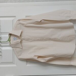 A Brooks Bros a size 12 white and yellow strip shirt